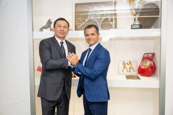 Геннадий Головкин Италия бокс федерациясының президентімен кездесті